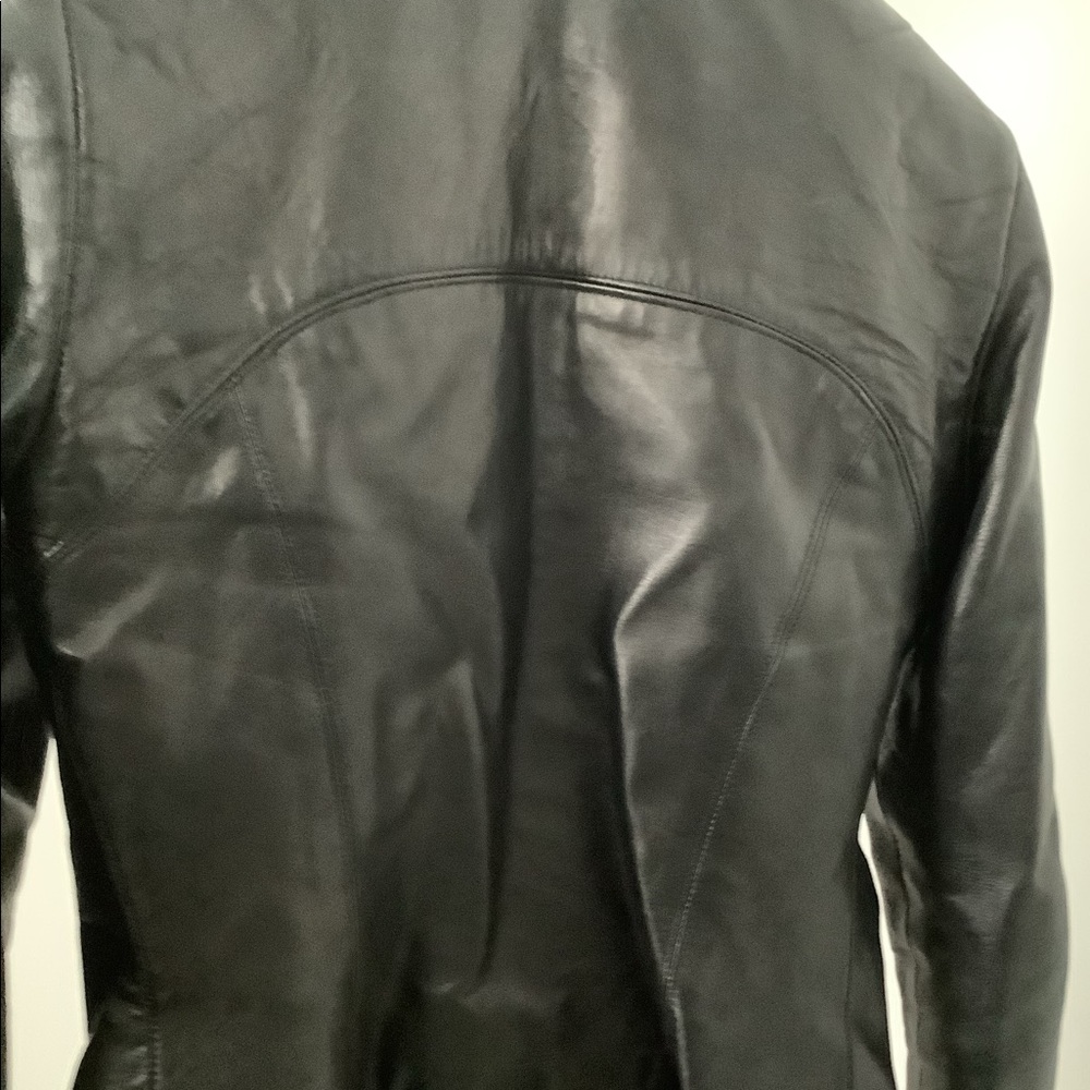 DANIER RARE vintage - Genuine Leather - Fitted Black ZIP Jacket - Picture 6 of 8